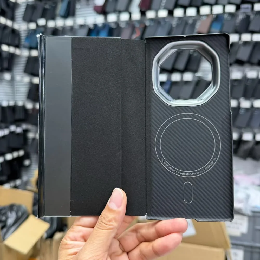 

Genuine Aramid Carbon Fiber Flip Case for Huawei Mate XT XTS Magnetic Full Cover