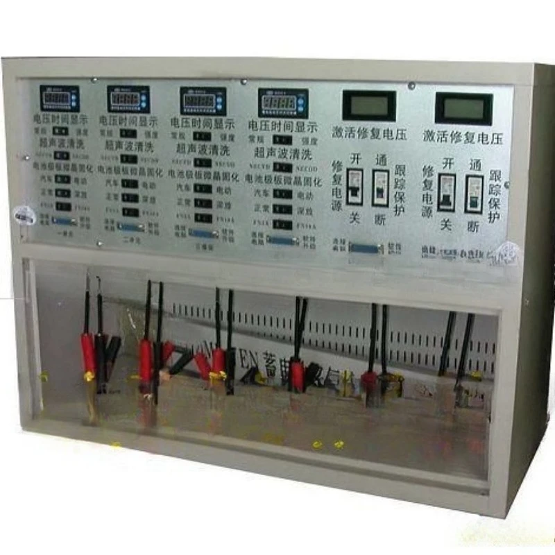 Testing of 6-Channel Activator Lead-Acid Electric Vehicle Battery Repair Equipment.