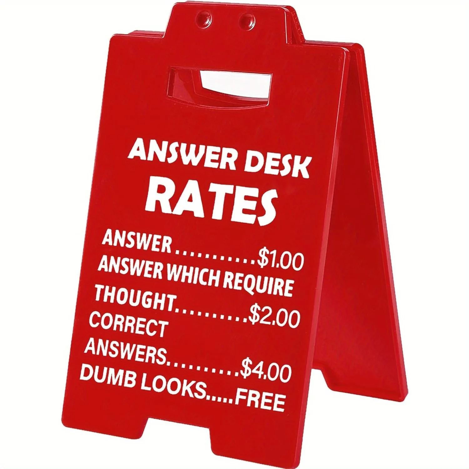 Cool Work Gifts Funny Answer Desk Rates Desk Sign for Men Women Coworker Boss(Answer Desk Rates)