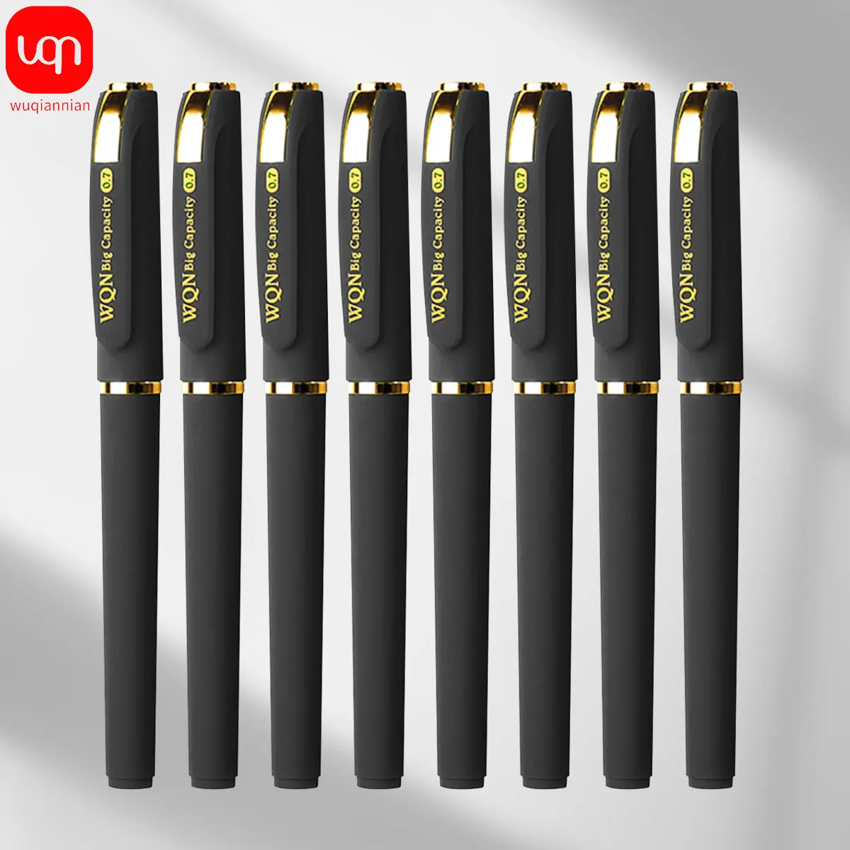 3/12PCS Large Capacity Black Gel Pen Set 0.7mm Black Ink Ballpoint for Writing Refills Office School Stationery Student Supplies