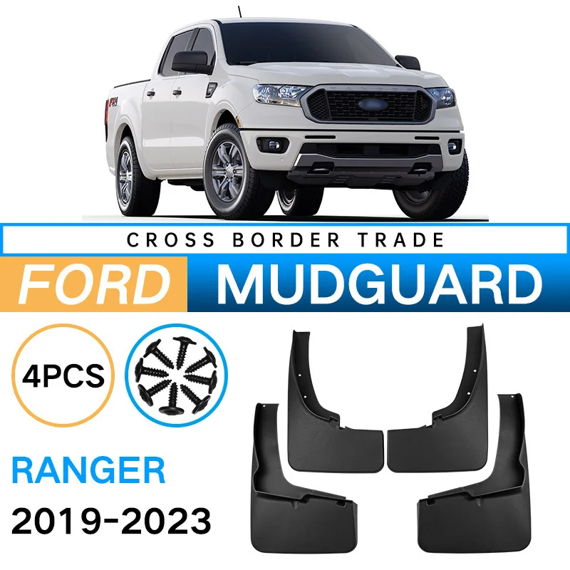 

Mud Flaps Splash Guards Fender Mudguard for Ford Ranger 2019-2023 Long Service Life Reliable Quality