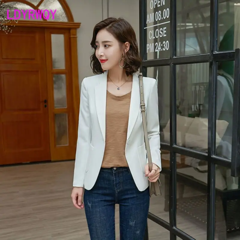 Small Suit Coat 2023 Spring and Autumn New Short Style Temperament Slim Fit Versatile Khaki Women's Korean Version Suit