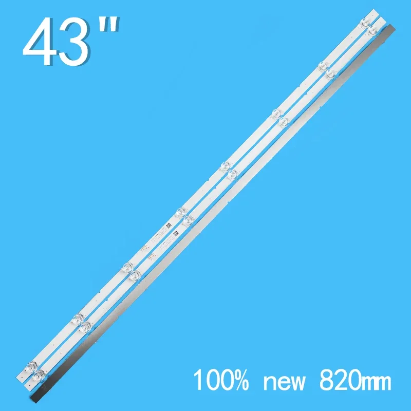 แถบไฟแบ็คไลท์ LED 8เลนส์สำหรับ43B30 43G31 SDL430WY CRH-CG4330300308A3AREV1.0 (LD0-H03) LC430EGC-SMM3 430LBGZ9M000VK