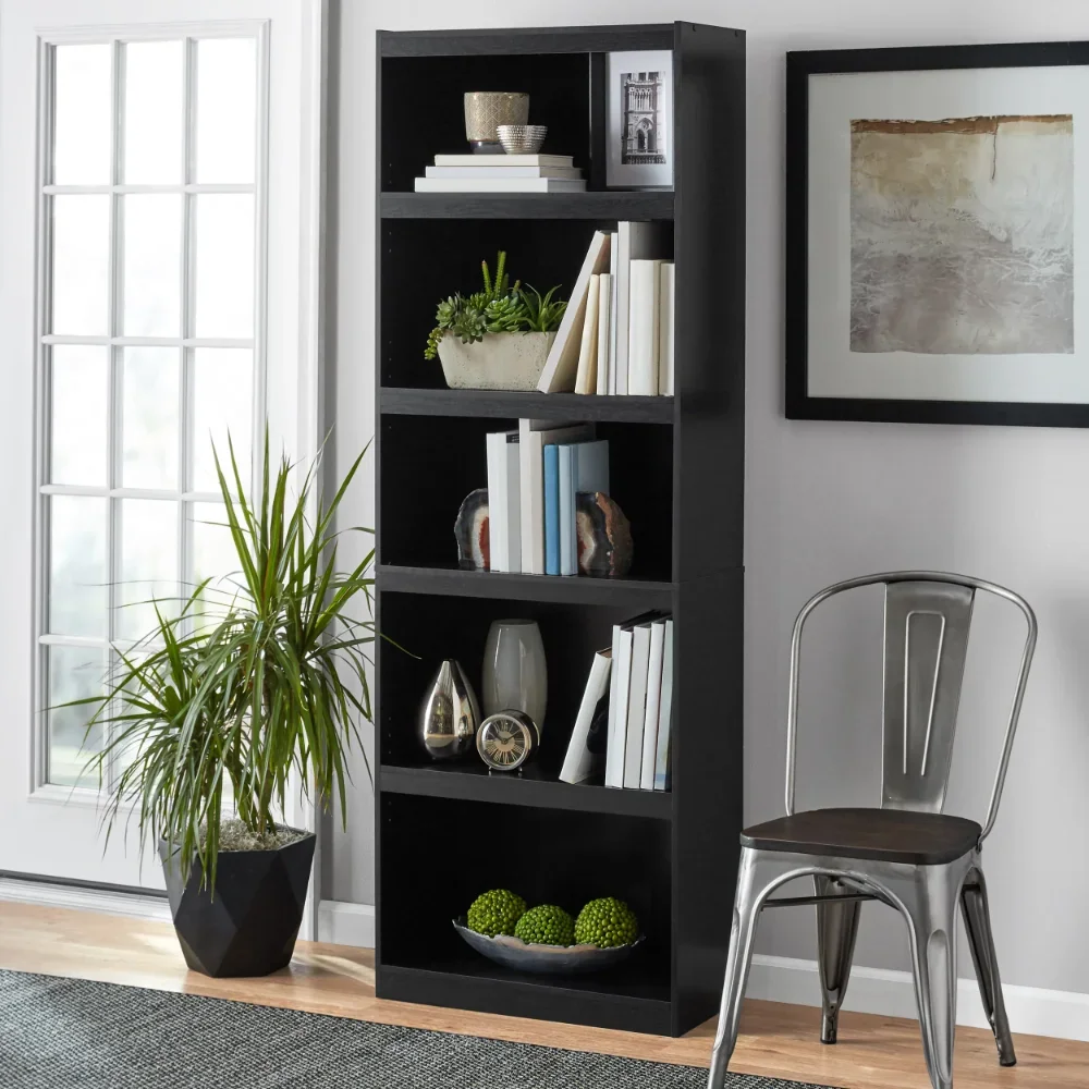 Mainstays Framed 5-Shelf Bookcase, White