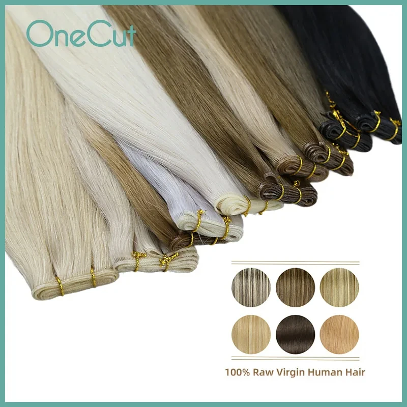 

Straight Brazilian Genius Weft 100% Natural Human Hair Bundles Double Drawn Invisible Human Hair Weaves 100G Women Hair 14“-28‘’