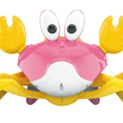 سيحدث موسيقى تجنب العوائق الأوتوماتيكية على شكل سرطان البحر التعريفي الكهربائي وتعلم الزحف لعبة أطفال قابلة لإعادة الشحن