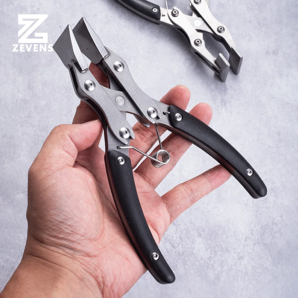 Stainless Steel Flat-Nose Handmade DIY Leather Goods Frame-Aligning Edge-Folding & Edge-Pressing Pliers
