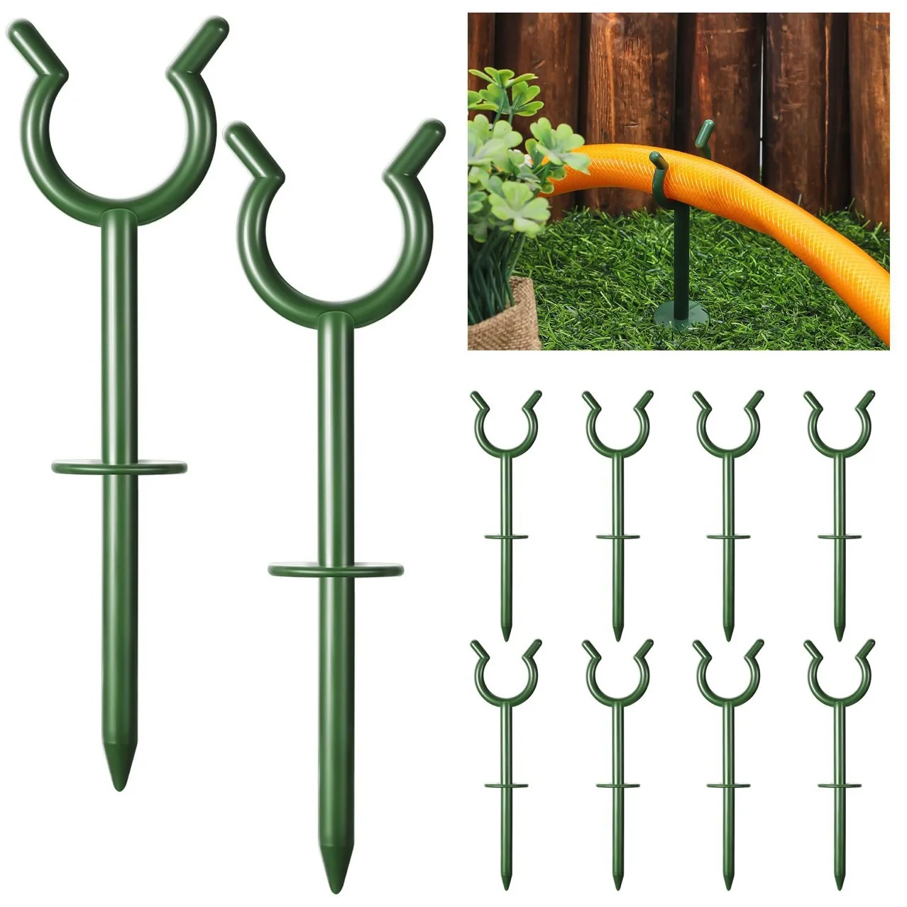 Garden Hose Guide Nail Water Pipe Tubing Support Positioning Bracket Anti-skid Yard Lawn Irrigation Hose Spike Holder Bracket