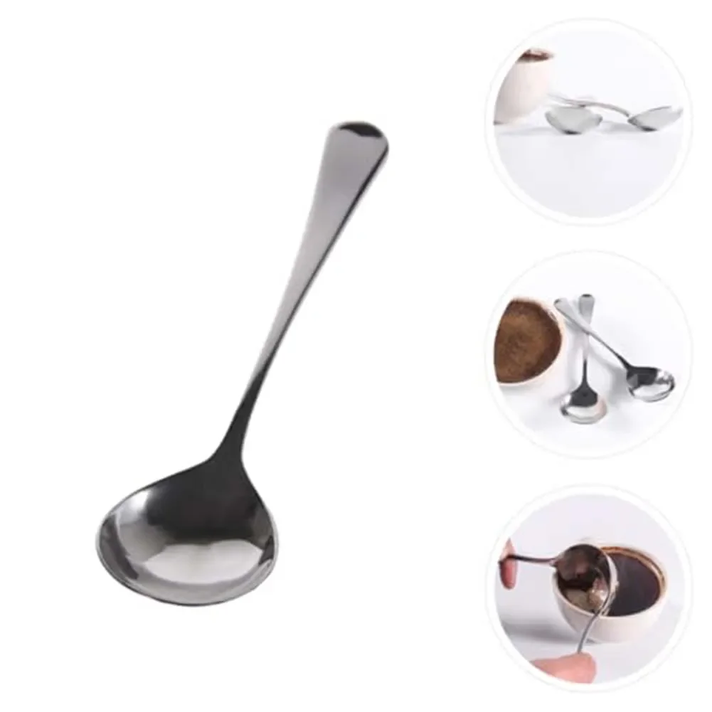 Professional Coffee Cupping Spoon 304 Stainless Steel 15.5cm Tasting Tool Long Handle Measuring Scoop For Barista Home Set