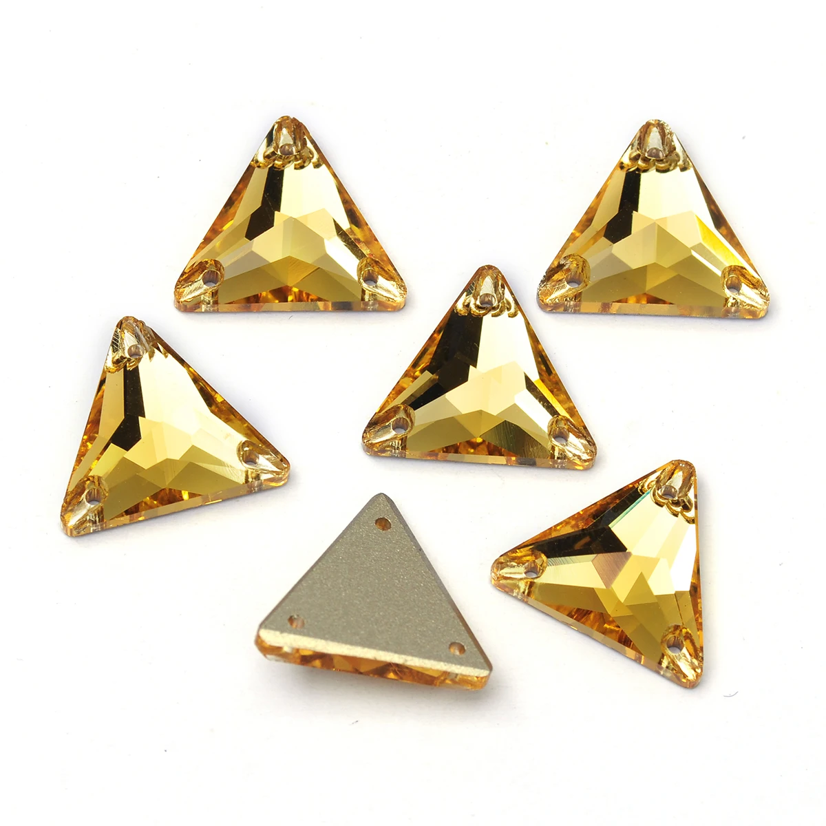 Pubrilex Light Topaz All Shapes Aufnähbare Strasssteine mit Flacher Rückseite und Facettenschliff für Kleidungsstücke und Dekorationen – Detail 7