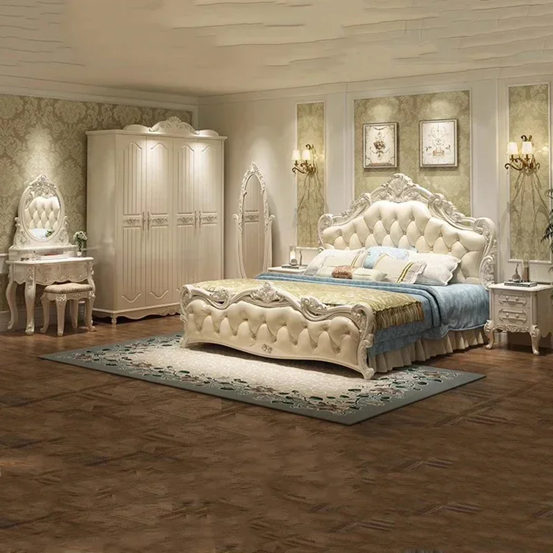 

Princess Modern Designer Bedroom Set Double High End Bedding Luxury Bedroom Set Girl Design Letti E Mobili Nordic Furniture