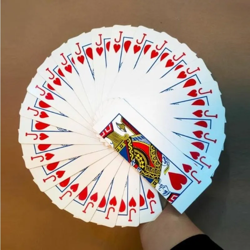 Torch to Card Fan Magic Trick Flaming Torch Card Fan Transformation Stage Magic Gimmick Prop Professional Magician