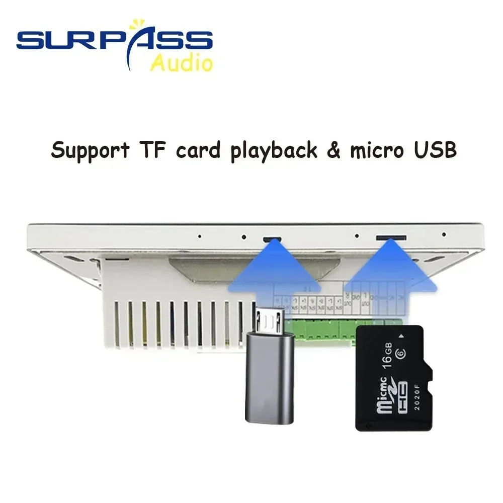 Amplificador de parede com tela sensível ao toque inteligente, bluetooth, wi-fi, android 5.1, áudio, 16*10w, alto-falante de teto, som estéreo hifi, sistema de home theater