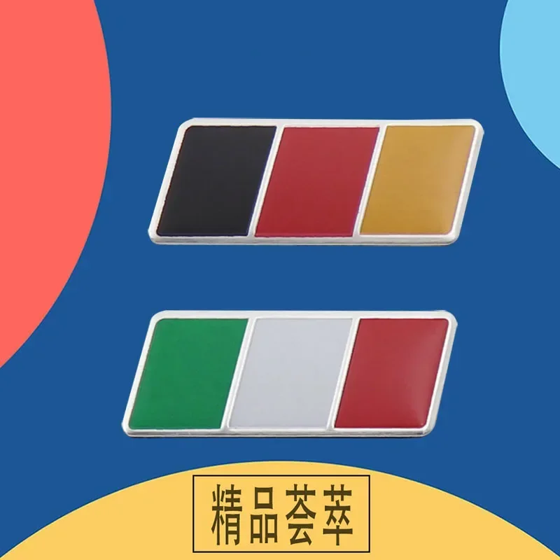 France Germany Italy Russia Flag 2PCS A1 A3 A4 A5 A6 A7 A8 Vehicle decoration accessories Fender Rear Decal Emblem Badge Sticker