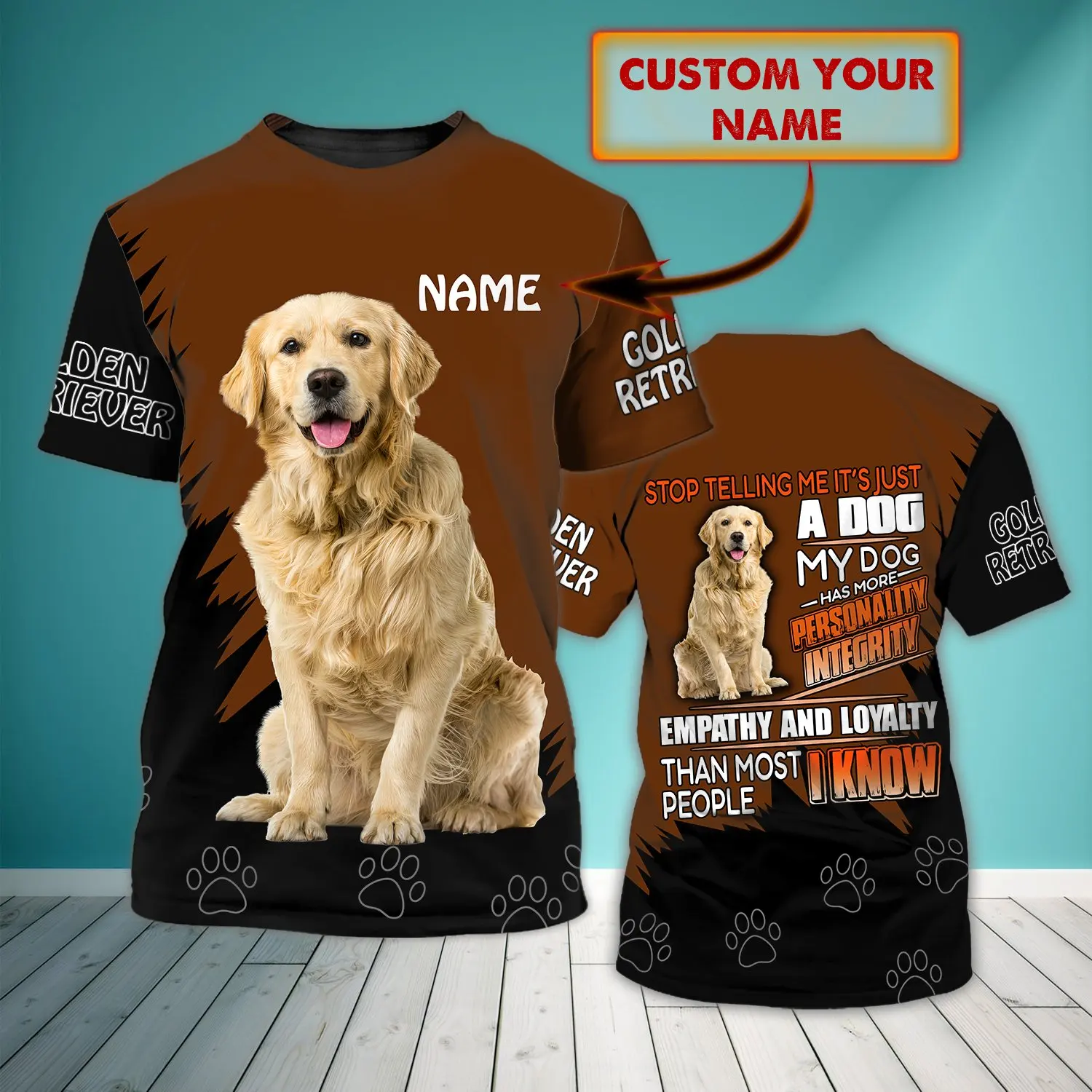 

Летняя модная футболка Stop Telling Me It's Just A Dog, персонализированное имя, мужские повседневные футболки с 3D принтом, футболка унисекс TX-83