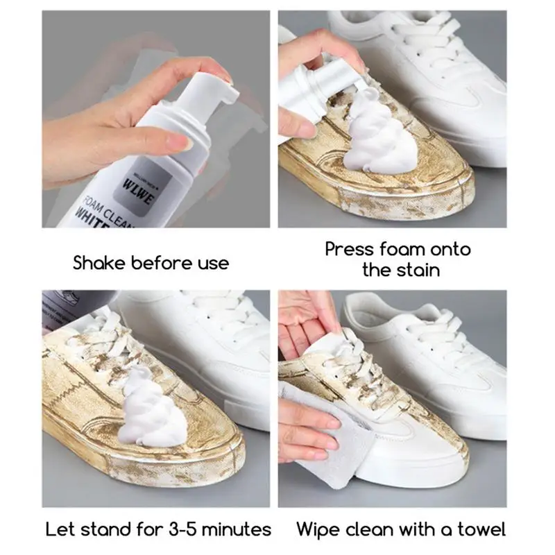 Shoe Cleaning Foam Sneaker Protector Spray For White Shoes Sneaker And Shoe Cleaner Removes Dirt And Stains Shoe Whitener For