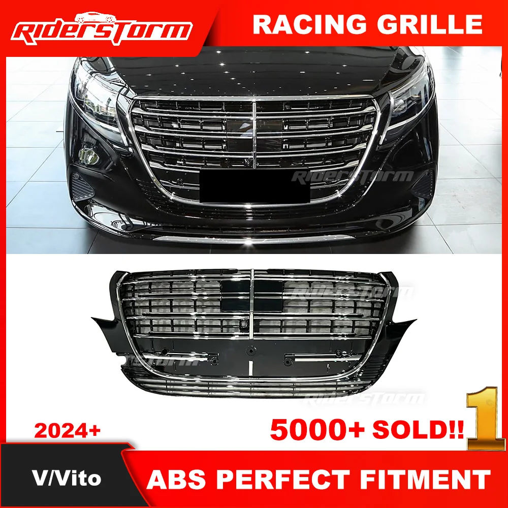 

Новое поступление, сетка M STyle для V/Vito Class W448 для Mercedes New V/Vito Class V300, сетчатая решетка переднего бампера, подходит для модели ACC V/Vito