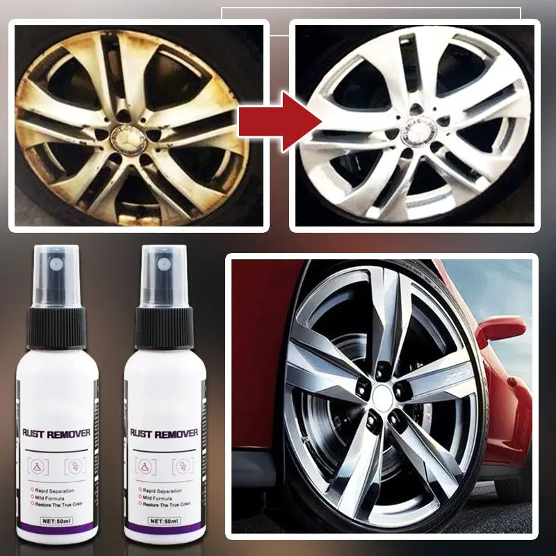 

50ML Multifunctional Rust Remover Stainless Steel Surface Polisher Car Wheel Rust Remover Spray Automotive Cleaning Products