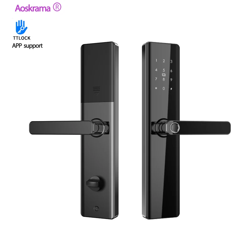 

Askrama TTlock App Remote Control Biometric Fingerprint Lock Security Intelligent Smart Lock Electronic Keyless IC Card Unlock