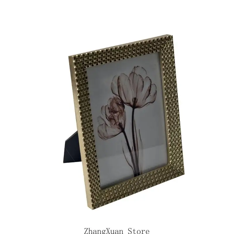 Antikgold-Dekorrahmen für Fotos und Kunstdrucke mit strukturiertem Harzdesign für elegante Wohnzimmer-Dekorationen 3XUF – Detail 5
