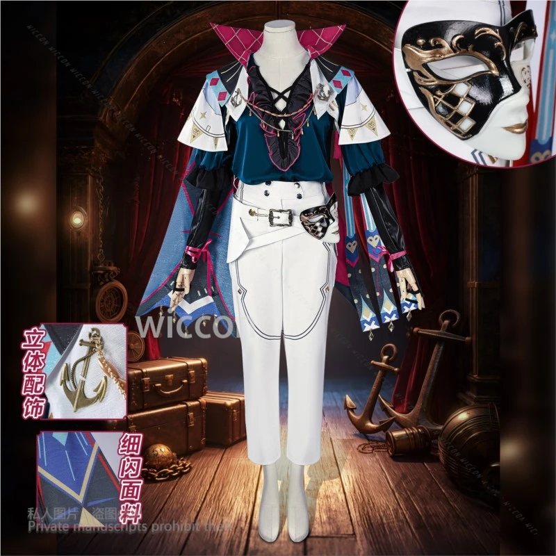 Anime Game Wuthering Waves Anime Brant Costumes Wig Uniform Hat Mask Clothing For Adult Boys Halloween Party Outfits Customized