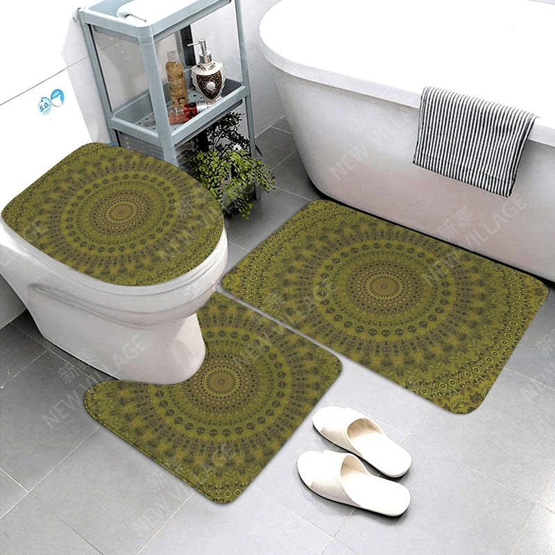 Anti-slip Bath Mats Bathroom Shower Mat Decor Absorbent Foot Mat Entrance Bathtub toilet rug Morocco vintage Persia boho Mandala