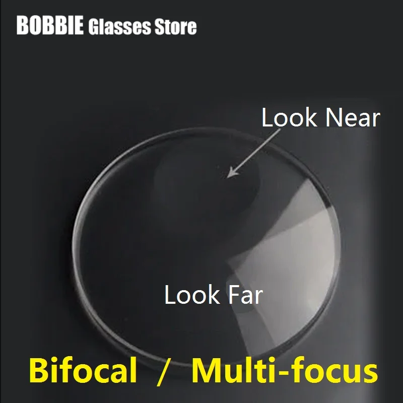 Bifocus Multi Progressive Multifocal Reading Glasses Lenses MR-8 4 Hardness 1.56 1.61 1.67 1.74 See Far Near Prescription Lens