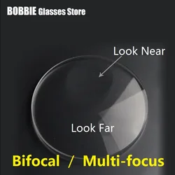 Bifocus Multi Progressive Multifocal Reading Glasses Lenses MR-8 4 Hardness 1.56 1.61 1.67 1.74 See Far Near Prescription Lens