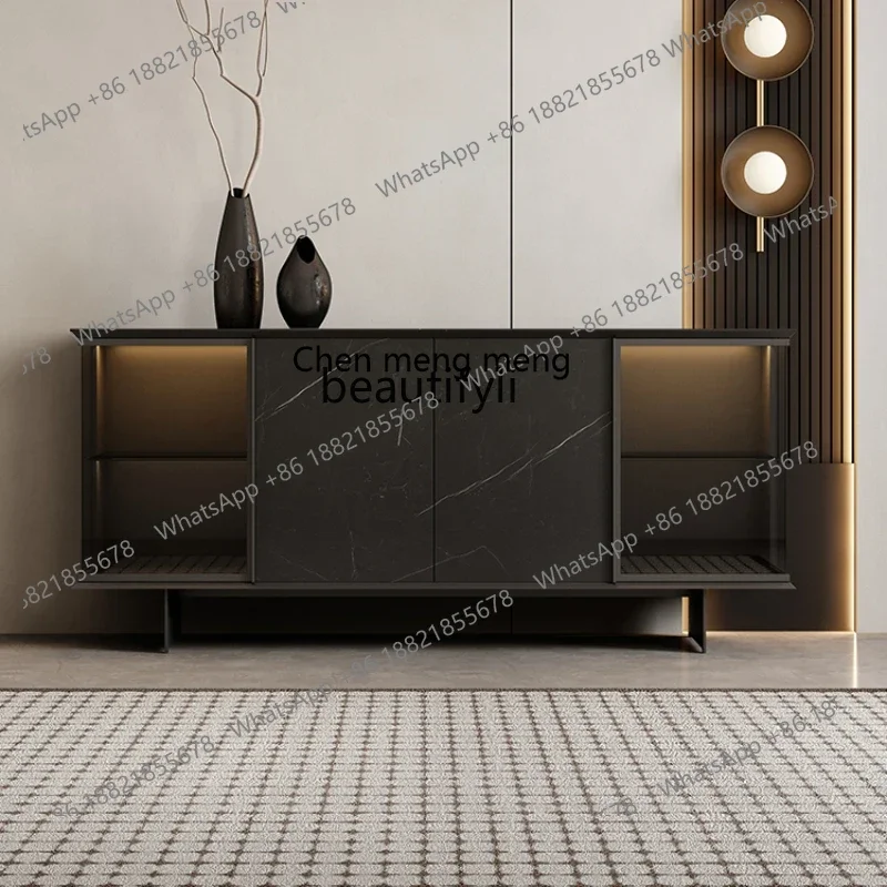 

zq1Italian style, rock slab dining side, light luxury, entrance, living room storage, glass wine, display cabinet