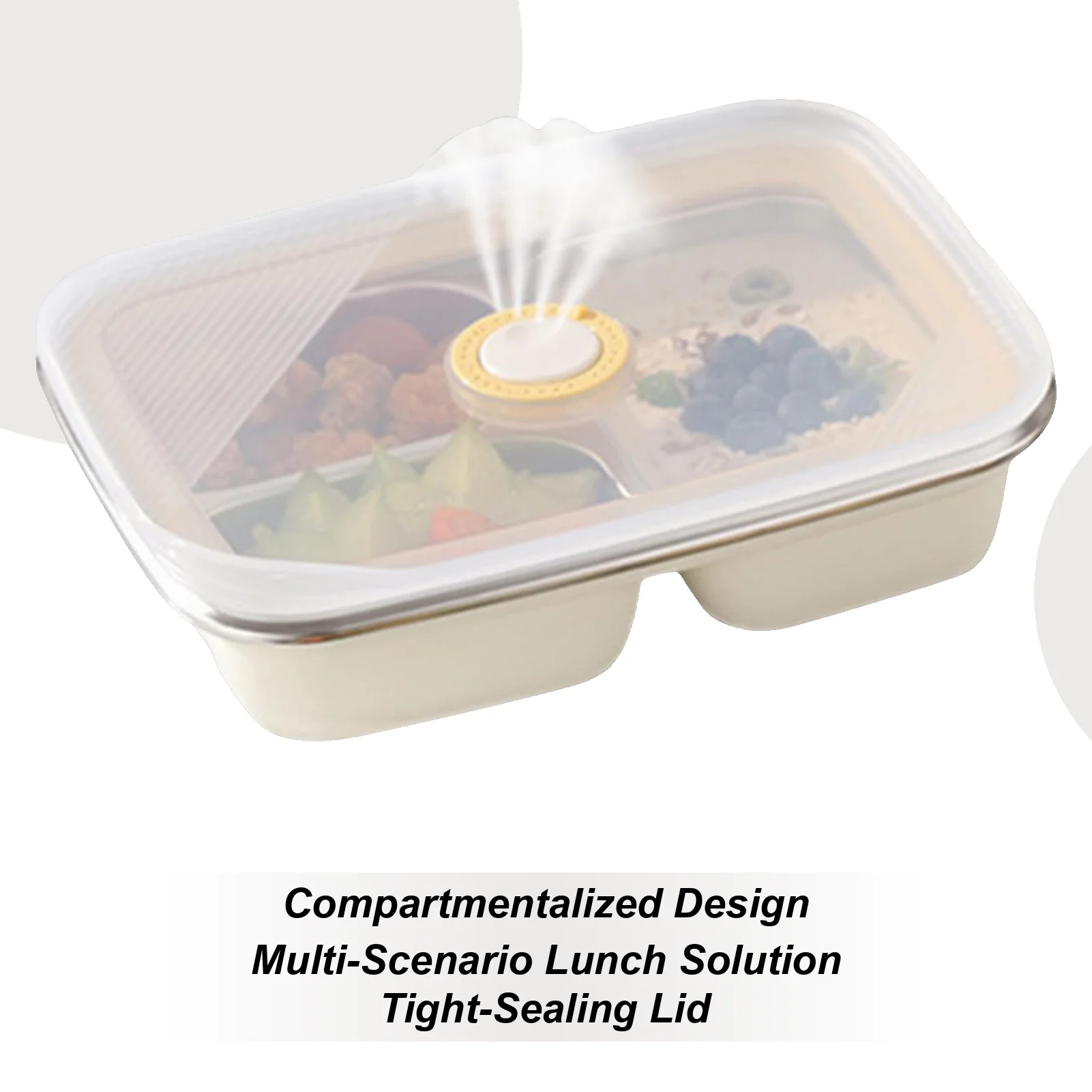 

Lunch Box Portable Leakproof Snack Container Food Storage Containers For Meal Prep Salad Fruit Children Travel Camping Daycare