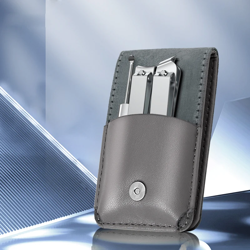 

SEESOO Nail Clipper Set Enterprise Gift Nail Clipper Stainless Steel 3PCS Manicure Tool Send Leather Case Portable Home Travel