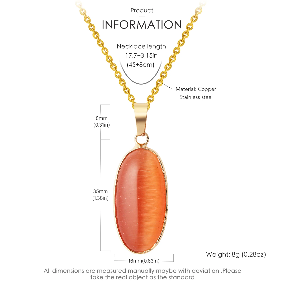 قلادة طويلة بيضاوية على شكل عين القطة على الطراز البوهيمي، قلادة مجوهرات متعددة الألوان، إكسسوار متعدد الاستخدامات، هدية فريدة للأصدقاء والعائلة #3