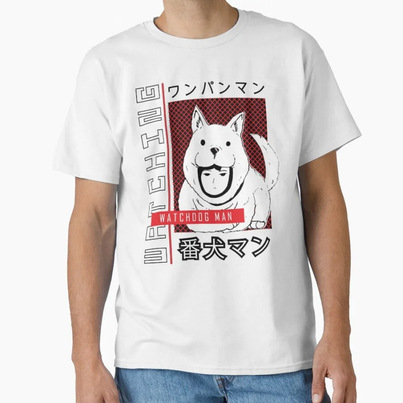 

The watchdog man 80s vintage manga One punche man gift tshirts OPM Anime T shirt Large size Tops S-6XL 100% cotton clothing