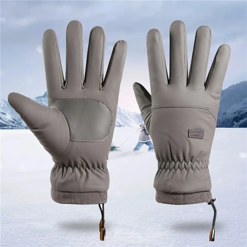 Winter -20 Grad kälte feste Ski handschuhe Männer wind dicht wasserdicht halten warme Handschuhe Touchscreen rutsch feste weiche Flusen handschuhe