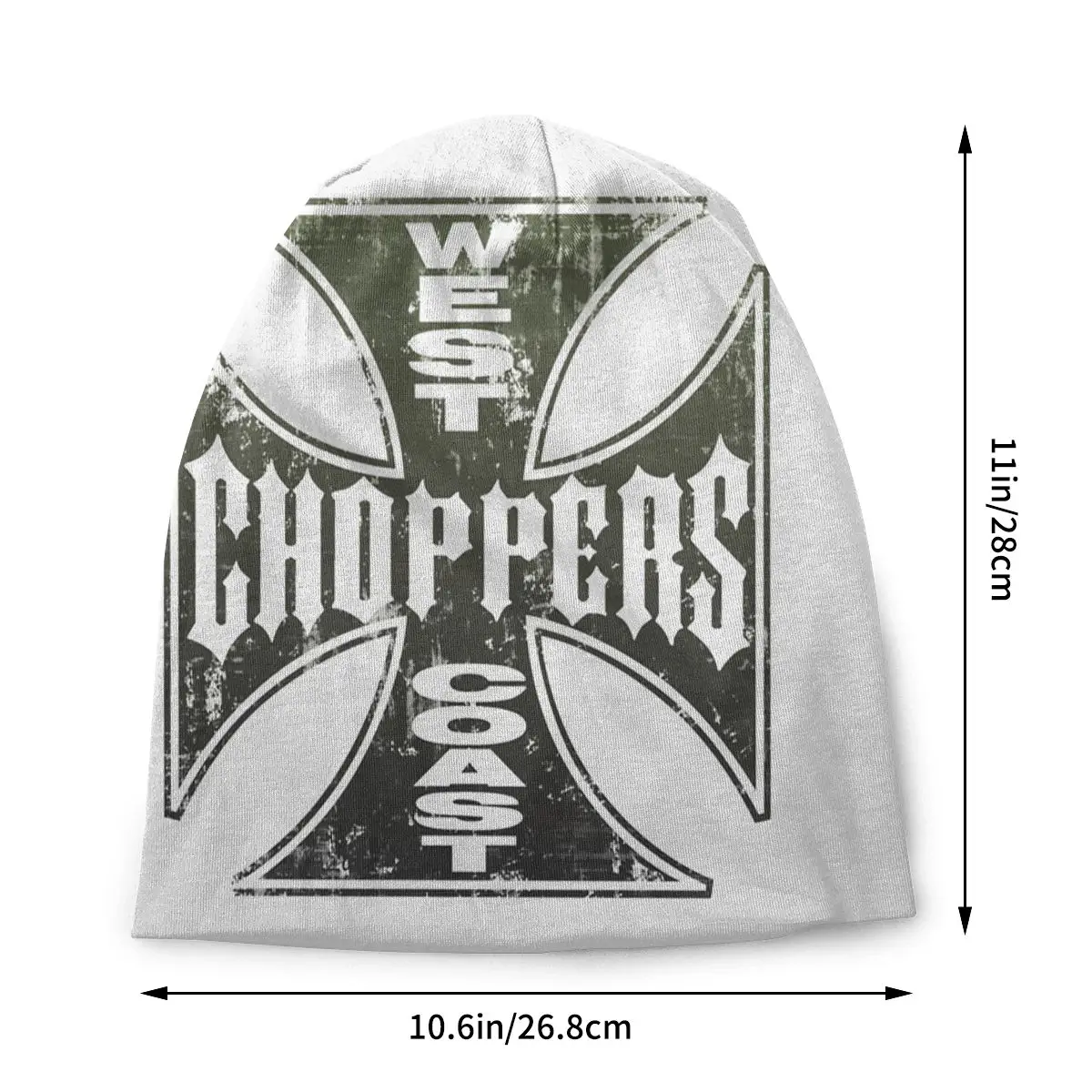 West Coast Chopper Iron Cross Skullies Beanies Caps Streetwear Winter Warm Women Men Knitted Hats Adult Unisex Bonnet Hats