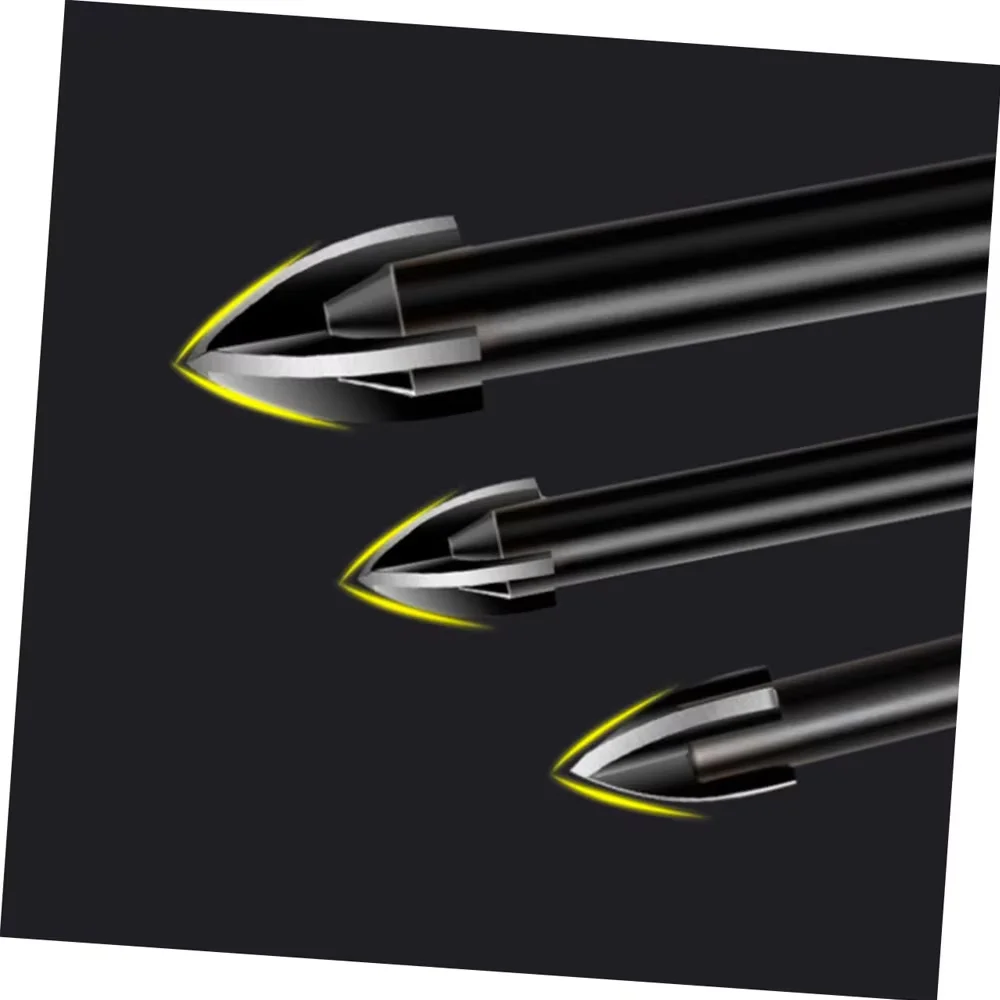 6個/セット 4-12mm 超硬合金製 クロスヘックス タイル・ガラス・セラミック用ドリルビットセット 効率的な穴あけ工具 壁用