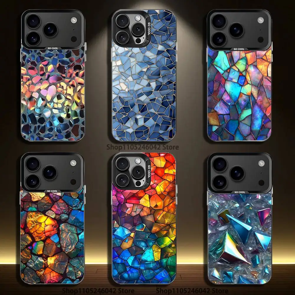 

Colorful Glass For iPhone 17,16,15,14,13,12,11,Pro,MAX,Plus Black Shockproof Candy Matte Cover