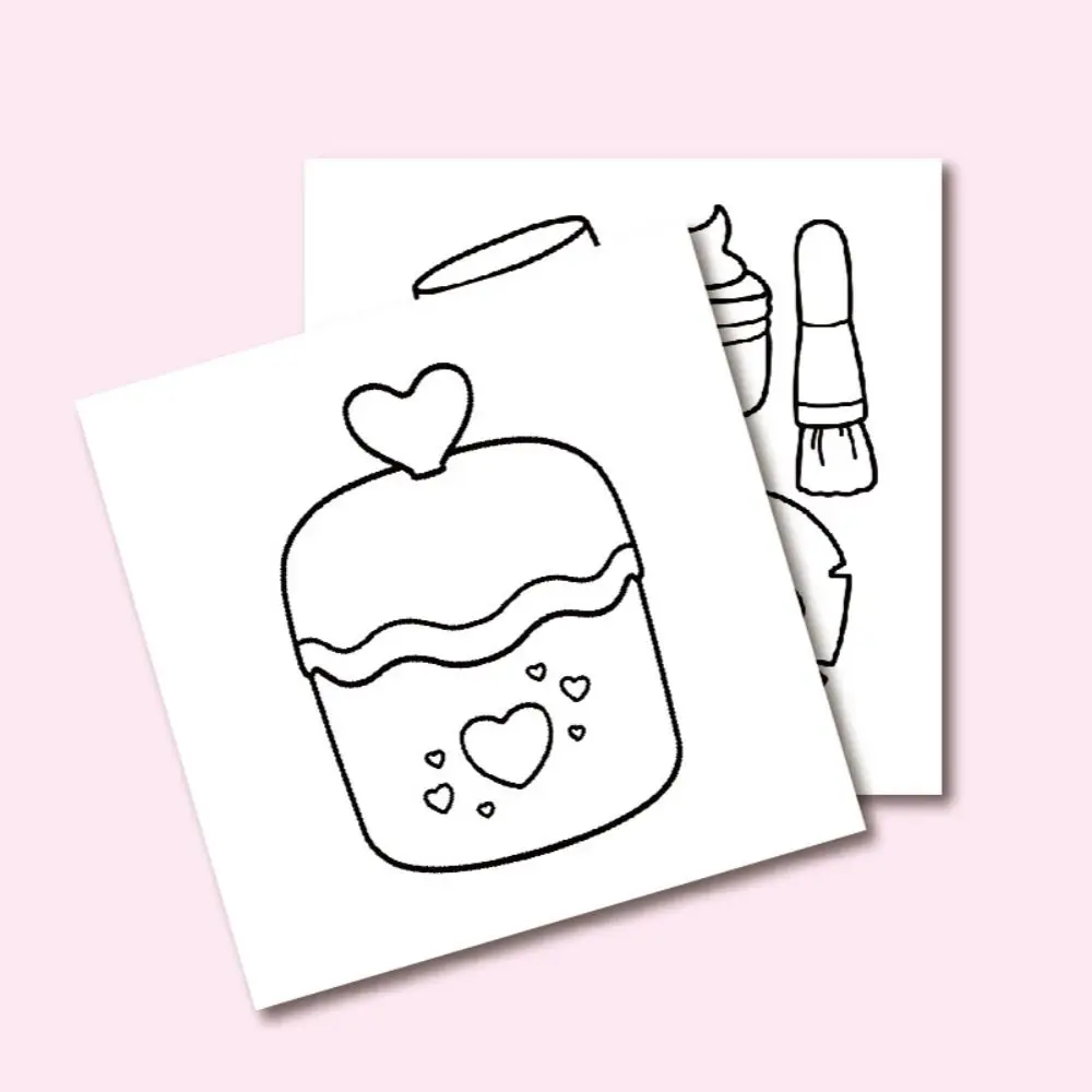 كتاب تلوين كرتوني لطيف لتخفيف التوتر، لوحة خلفية تعليمية هدية كتاب رسم جرافيتي للبالغين والمراهقين #1