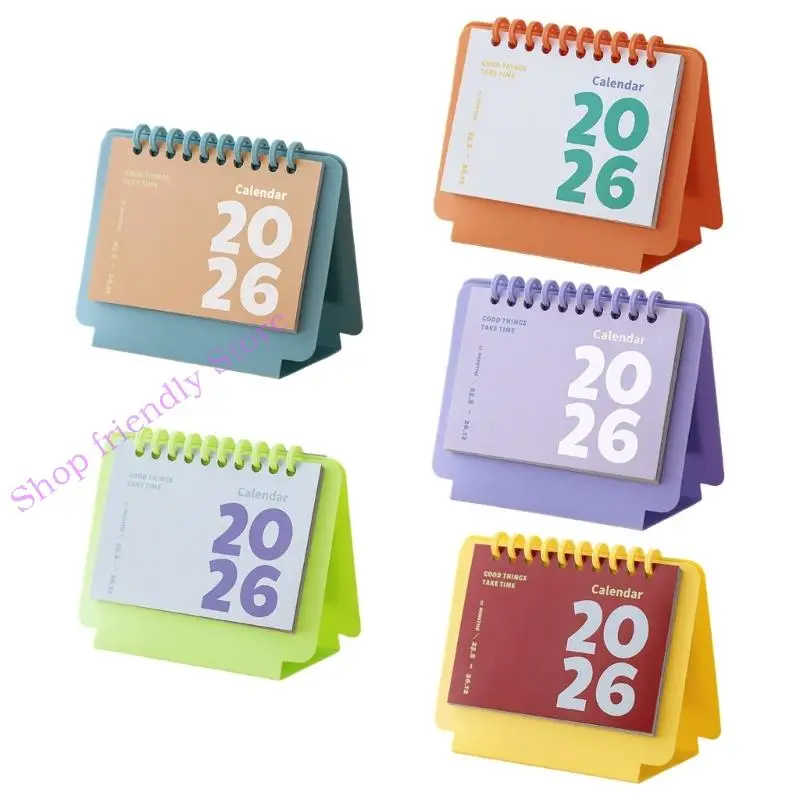 

2026 Desk Calendar Plastic Binding Comb Refillable Monthly Calender Writing Pad