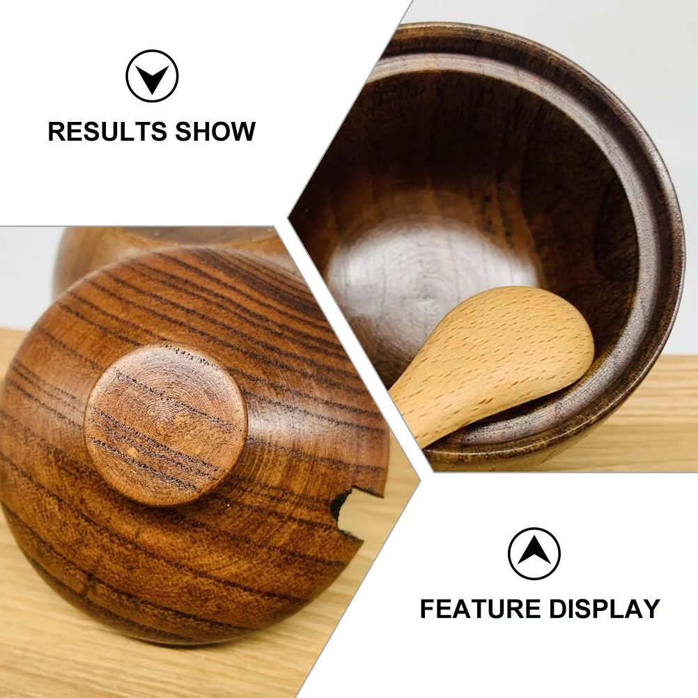 

Jar Long Handle Spoon Seasoning Container Kitchen Salt Pepper Storage Practical Condiment Pot