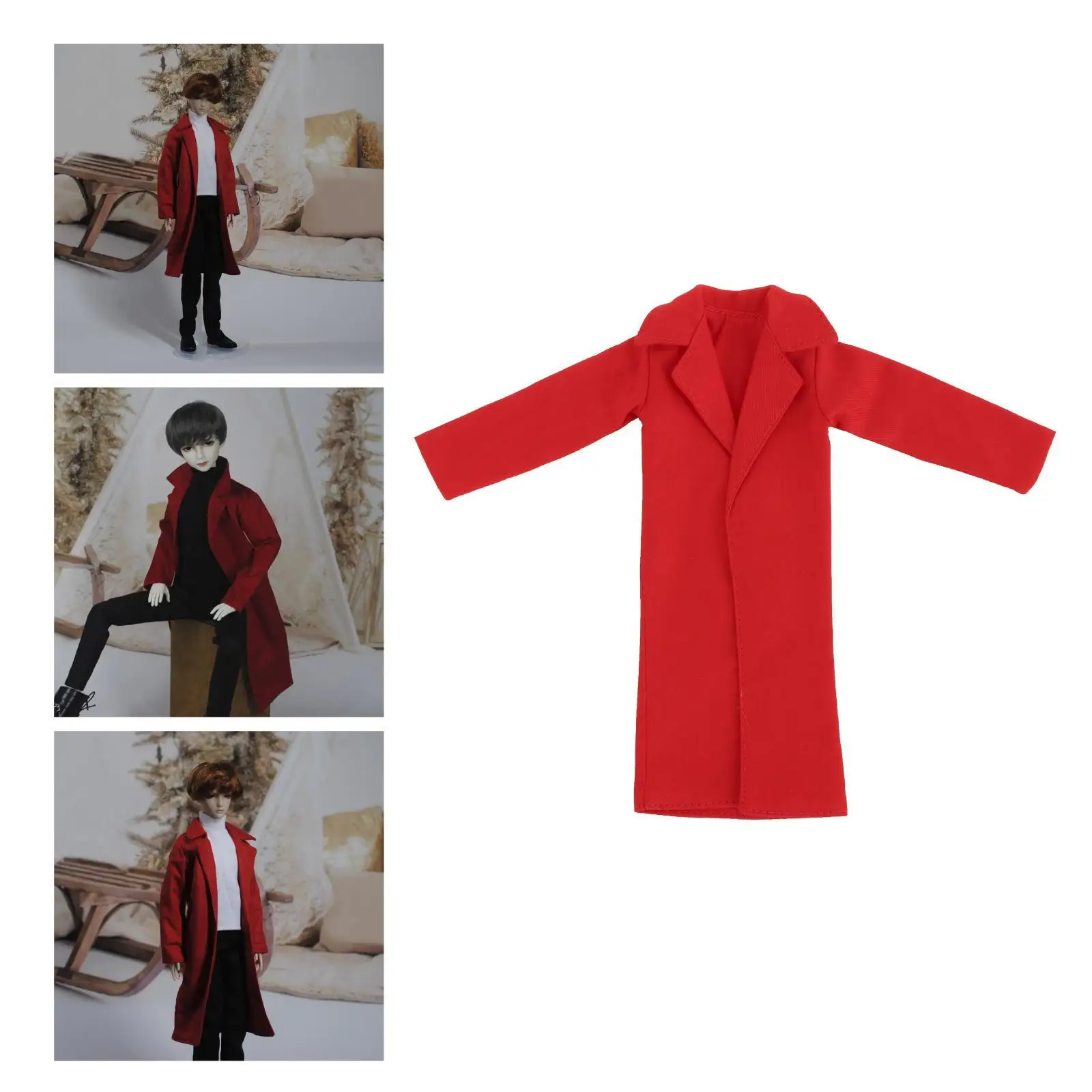 Handmade Fashion Doll Long Sleeve Casual Trench Coat Windbreaker Jacket Clothing