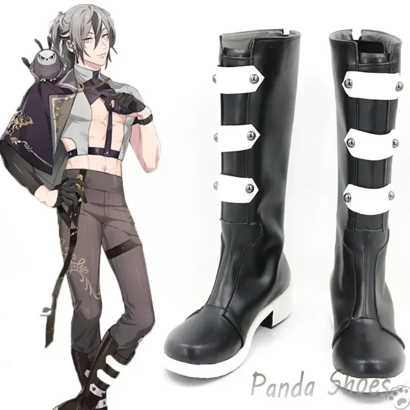 

Nu Carnival Rei Косплей Обувь Аниме Игра Cos Черные длинные сапоги Nu Carnival SR Rei Косплей Костюм Опора Обувь для Хэллоуина