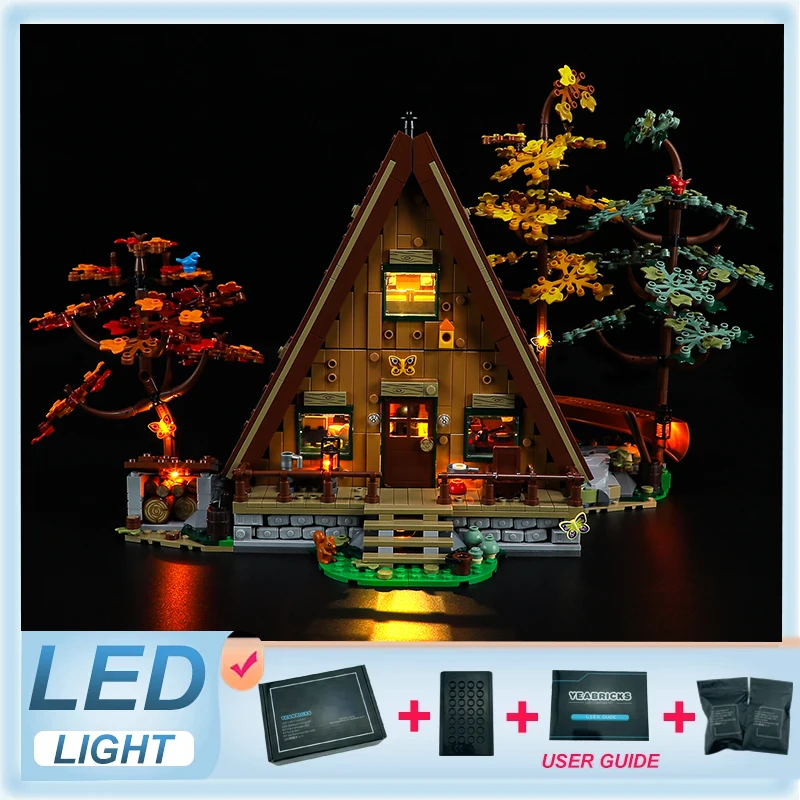 Kit de luz led para 21338 a-frame cabine floresta casa blocos de construção luzes (sem blocos apenas luz led) tijolos luzes conjunto para presente