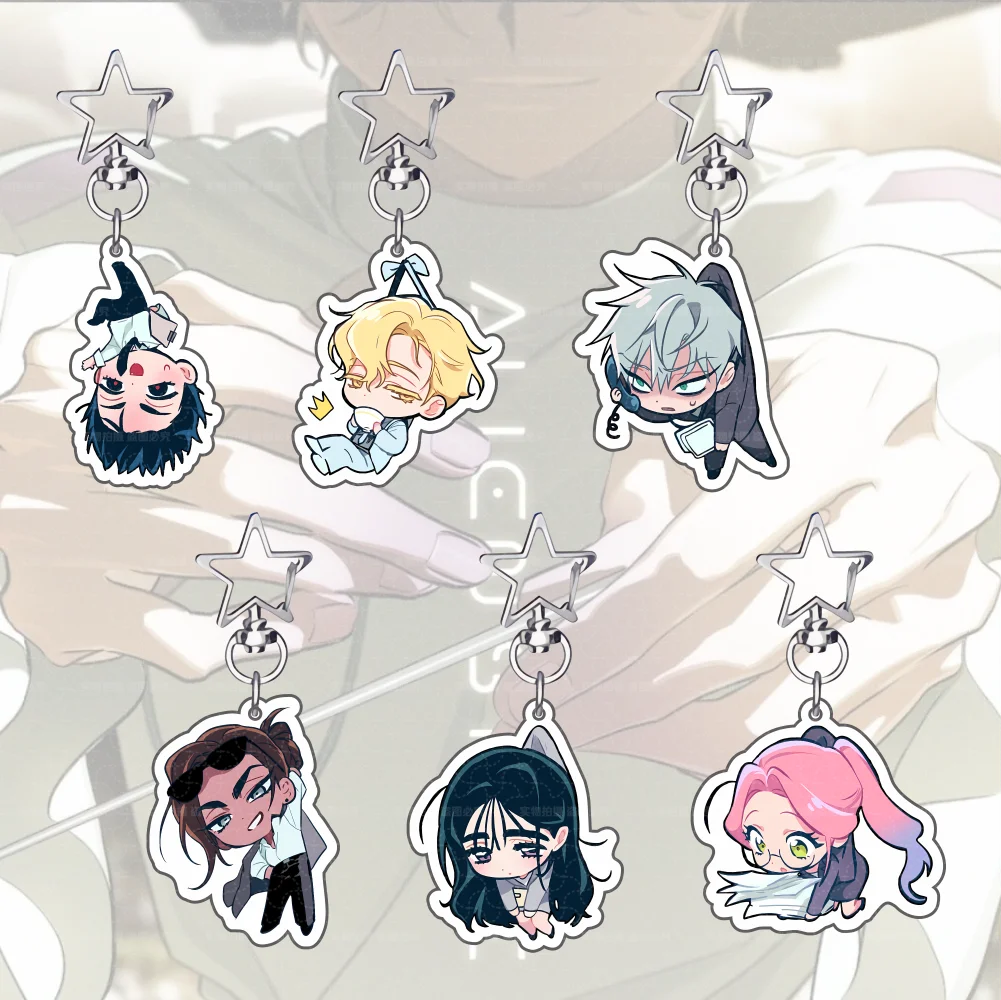 Popular Anime ALIEN STAGE Keychains Pendant Car KeyChain Acrylic MIZI SUA TILL IVAN HYUNA LUKA Fans cosplay Accessories Gifts