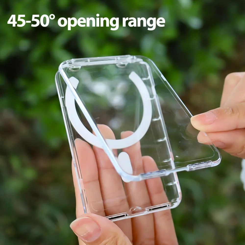 Przezroczyste magnetyczne etui na karty z obsługą MagSafe, przezroczysta osłonka na karty, uchwyt na telefon, etui na karty, magnetyczny uchwyt na karty do telefonu iPhone Samsung — zdjęcie produktu 6