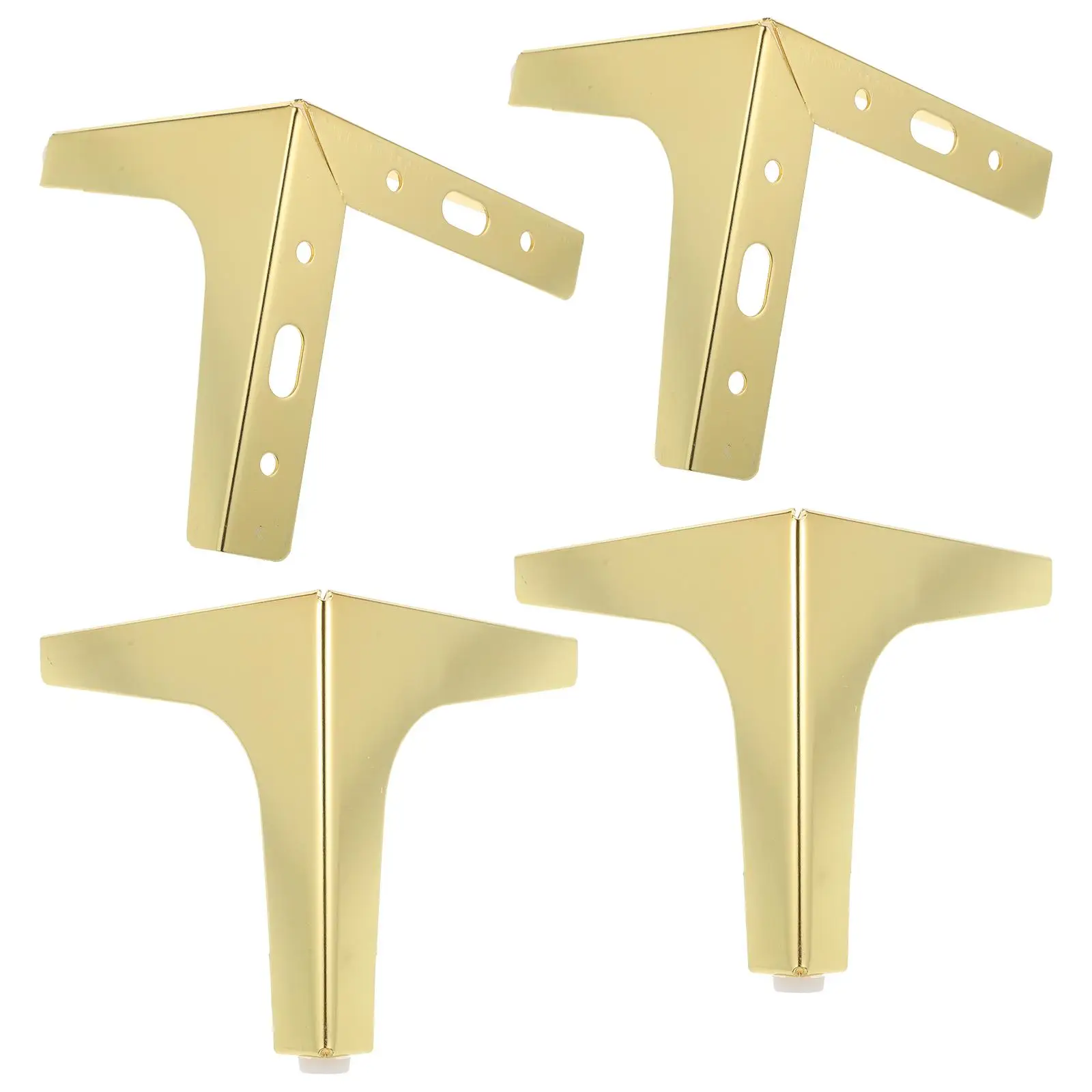 Furniture Support Legs 4 Pc Gold Metal Table Dresser Feet Couch Sofas Patas Muebles Sturdy Replacement Chair Legs Cabinet Feet