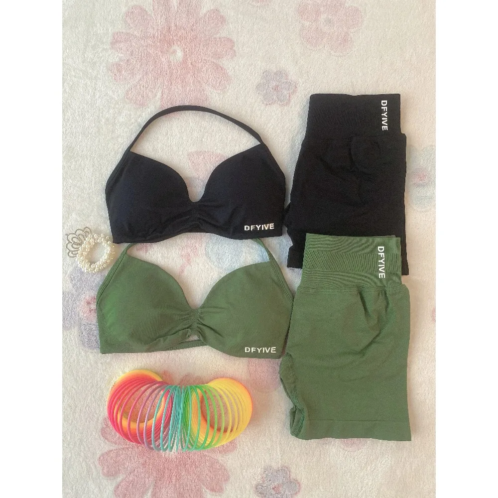 

DFYIVE сексуальный спортивный бюстгальтер на одном бретельке, комплект с открытой спиной, йога, фитнес-тренировочный костюм для женщин, тренажерный зал, бег