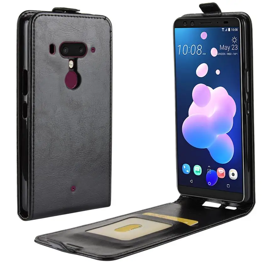 

For HTC U12 Plus u12+ Case Leather Wallet Case for HTC U12 Life Plus U12Plus U12+ Desire 12 12S Plus Screen Protector Film Glass