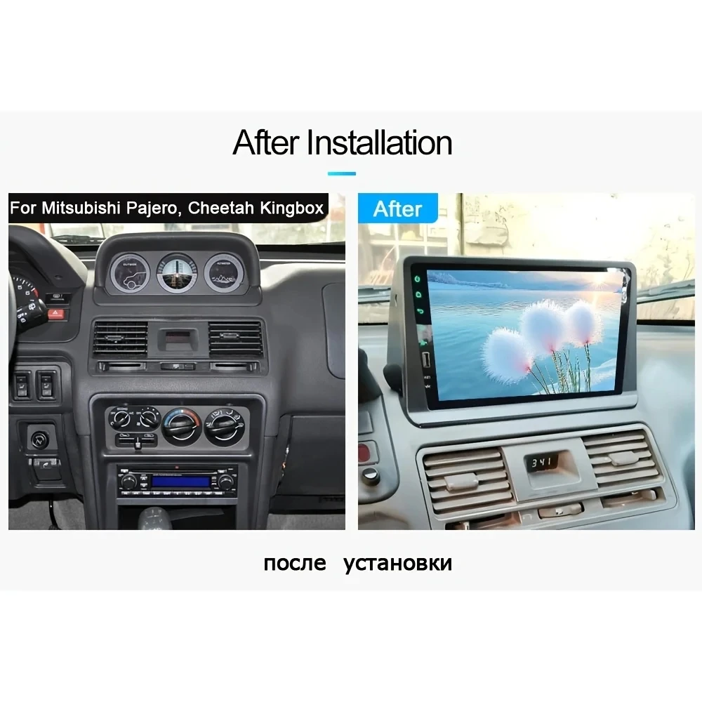 2 Din 9 Zoll/7 Zoll Autoradio-Einbaurahmen für Mitsubishi Pajero Montero V31 Cheetah Kingbox Stereo-Rahmenplatte Adapter Navigationspanel – Detail 5