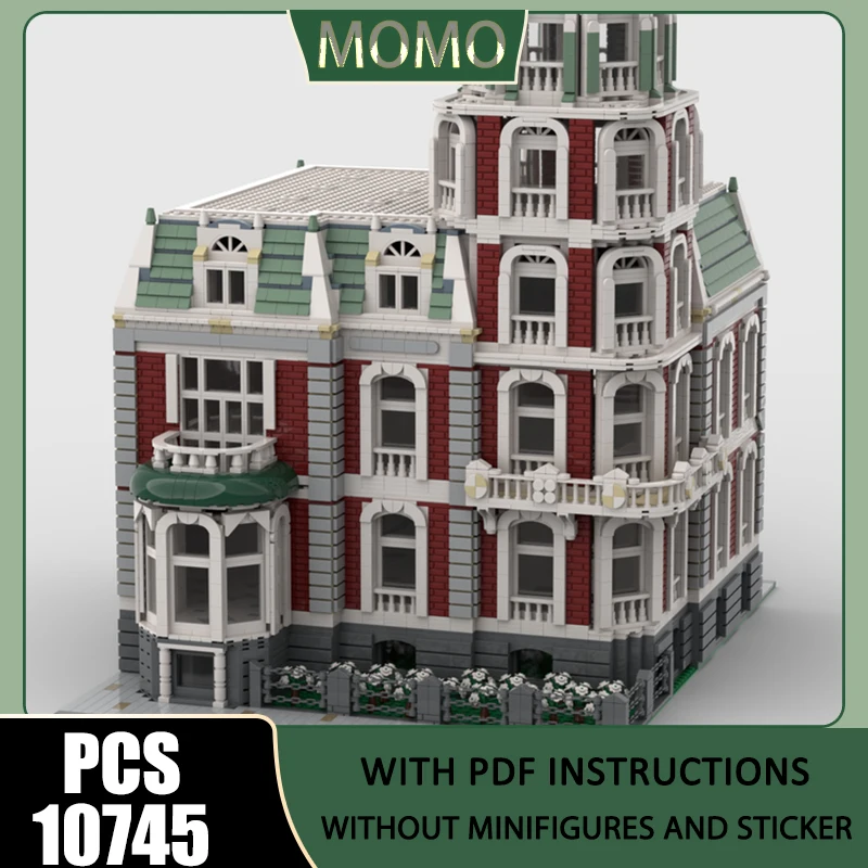 

City Street View Model Moc Building Blocks Amsterdam City Mansion Model Technology Brick DIY Assembly Construction Holiday Toy